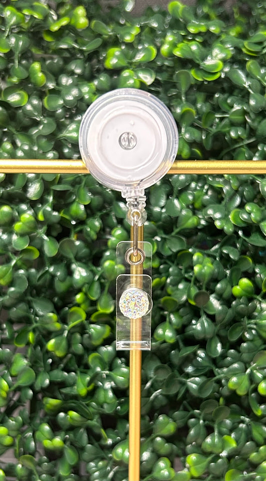 Non beaded Badge Reel w/ Charm