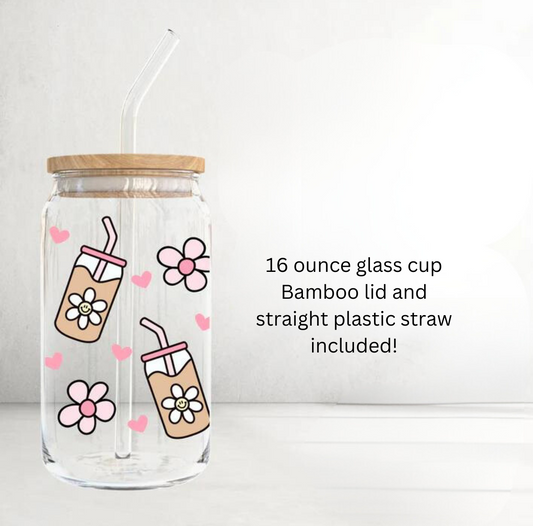 Iced Coffee Love Glass cup