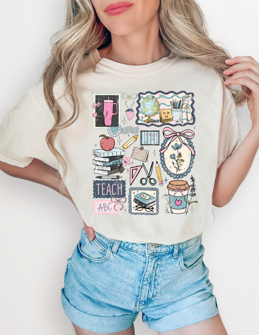 Teacher Doodle Comfort Colors Tshirt
